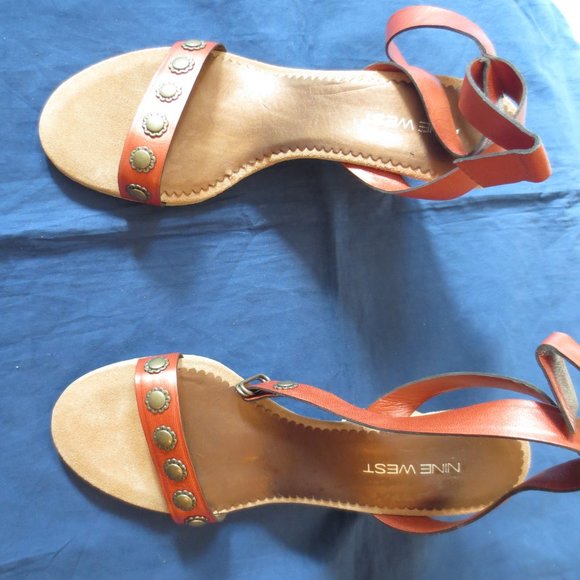 LOT OF 2 PAIRS---NINE WEST WEDGE SANDALS-NEW - Picture 8 of 12